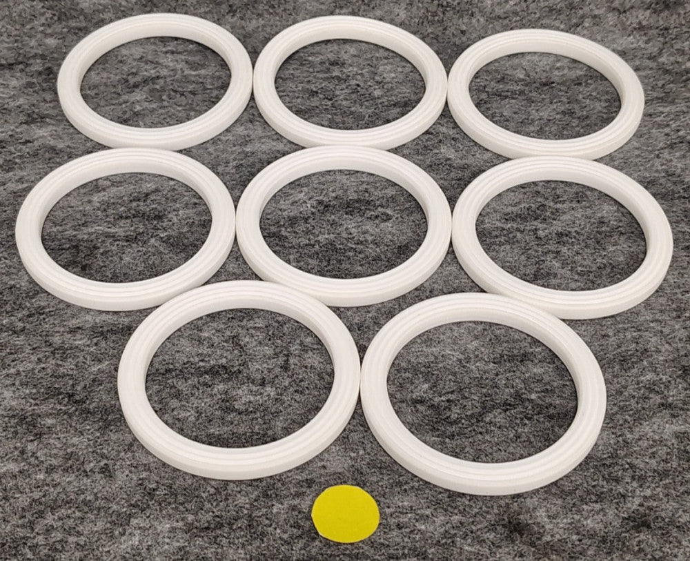 UNBRANDED 2" GROOVED- TEFLON GASKET RINGS ***LOT OF 8****