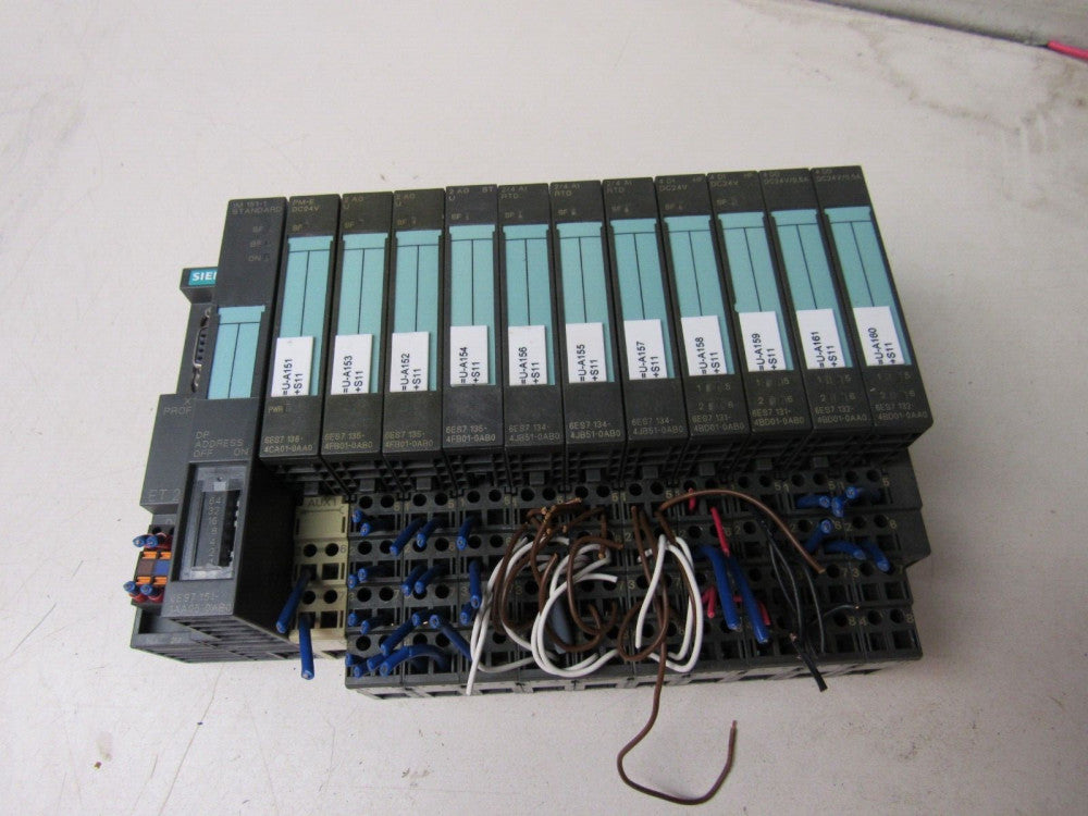 SIEMENS SIMATIC S7 PROFIBUS SYSTEM 6ES7151-1AA05-0AB0 W/6QTY ANALOG I/O'S XLNT