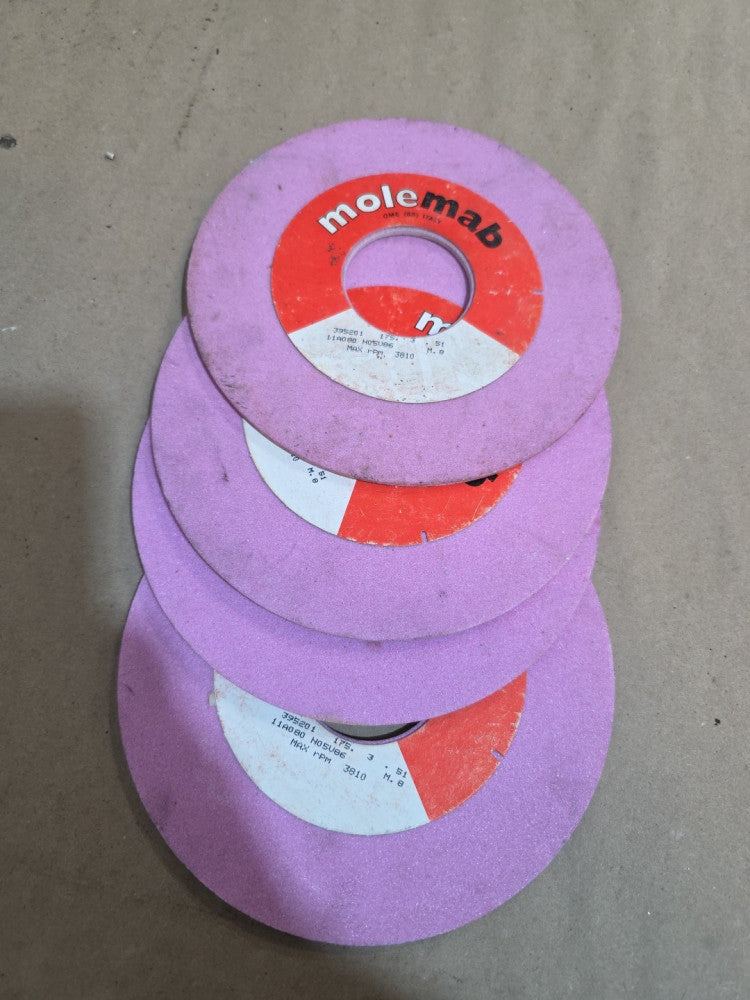 Molemab 1/8" Grinding Wheels 395201 Lot Of 4 3810 Rpm 