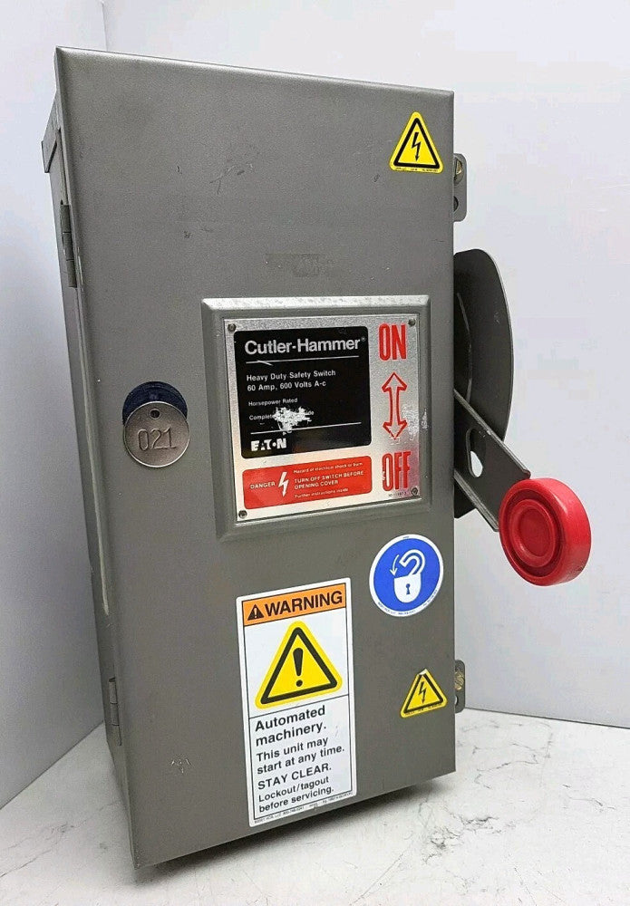 Eaton DH362FDK Heavy Duty Safety Switch 60A 600V 3P NEMA 12 Series B