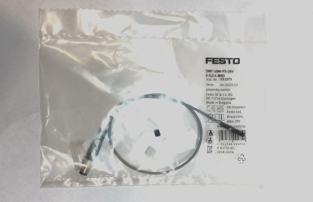 Festo SMT-10M-PS-24V-E-0.3-L-M8D Proximity Switch 551375