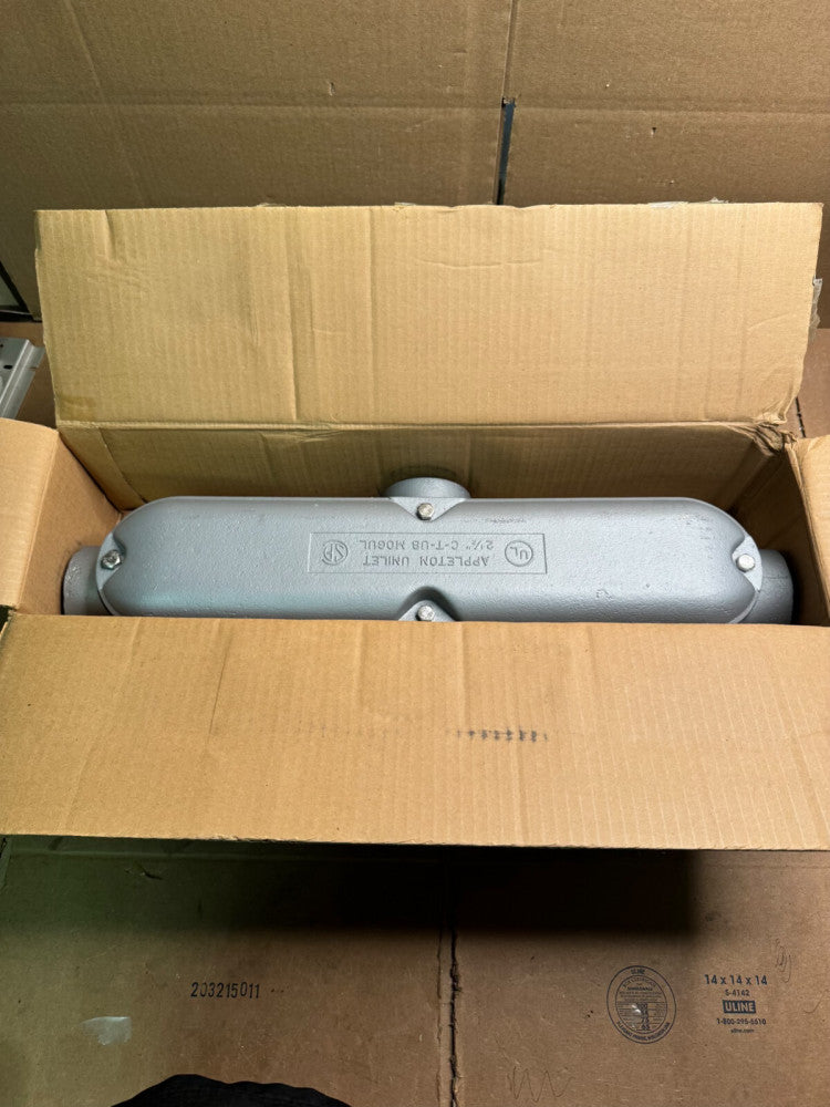 APPLETON BT250-M 2-1/2" MOGUL RIGID CONUIT BODY, MALL-IRON, NEW-OPEN BOX!