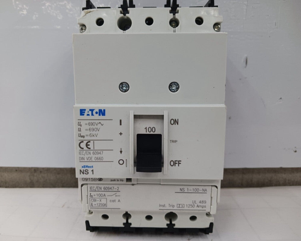EATON 100 AMP CIRCUIT BREAKER 3 POLE 690 VAC NS 1-100-NA