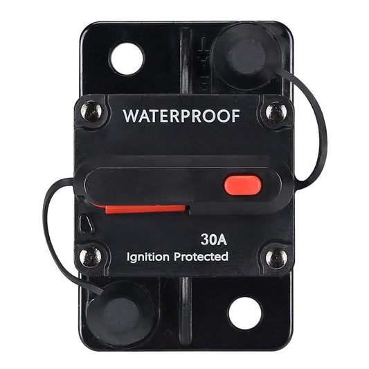 30 Amp Waterproof Circuit Breaker,with Manual Reset,12V-48V DC, for Car 30A 