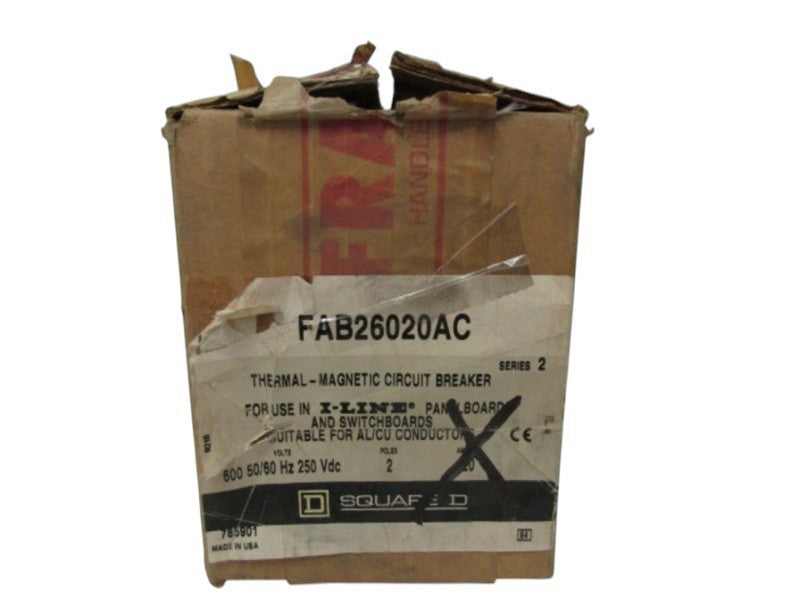 SQUARE D FAB26020AC CIRCUIT BREAKER  NSMP