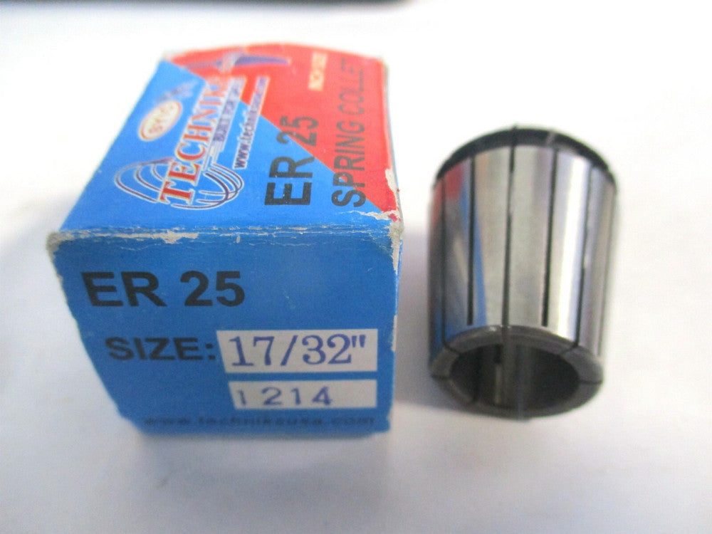 Techniks (04225-17/32) 17/32" x 0.0002" ER25 Coolant Through Round Collet