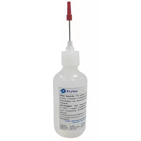 Krytox Lcngpl107 Lubricant, 2 Oz., Needle Nose Bottle, Pfpe, Colorless