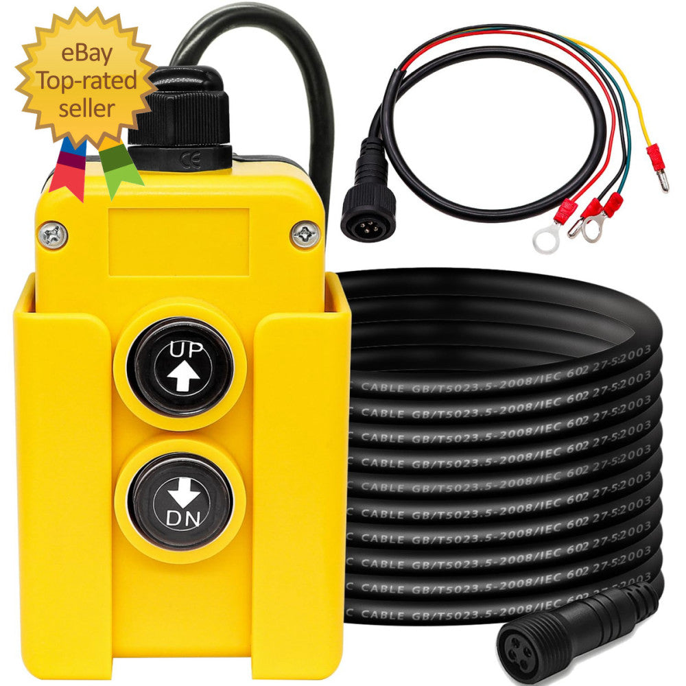4 Wire Dump Trailer Remote Control Switch 12V DC - Industrial Pushbutton up down