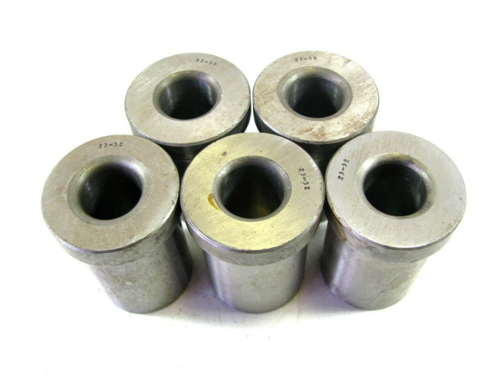 (H88-28) 23/32 x 1-3/8 x 1-3/4" Head Press Drill Bushings - Lot of 5