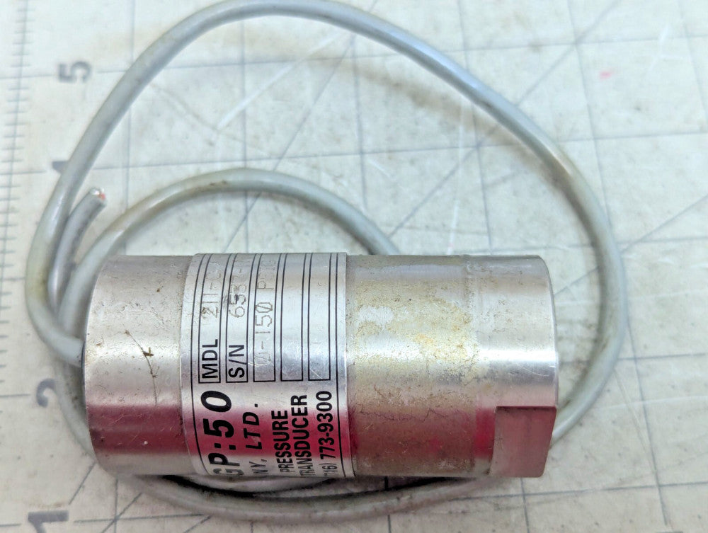 GP: 50 Model 211 Industrial Grade Pressure Transducer 0~150 PSIG [C9S4]#15