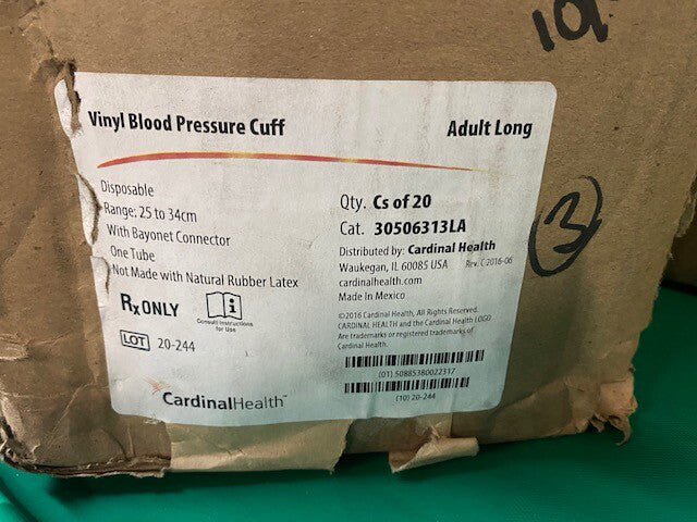 (Case of 20) Cardinal Health 30506313LA -Range 25 to 34cm with Bayonet Connector