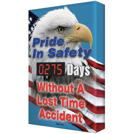 Accuform Sck109 Electronic Safety Scoreboard, Pride In Safety __ Days Without A