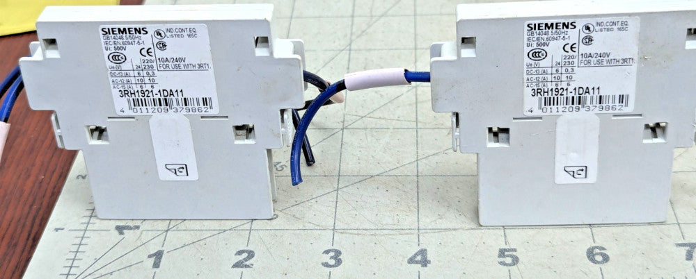 2 Pack SIEMENS Auxiliary Switch Block 3RH1921-1DA11 WORKING PULL [Z3B7]#9
