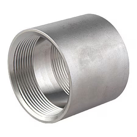 Zoro Select 40Fc111n010 304 Stainless Steel Coupling, 1 In X 1 In Fitting Pipe