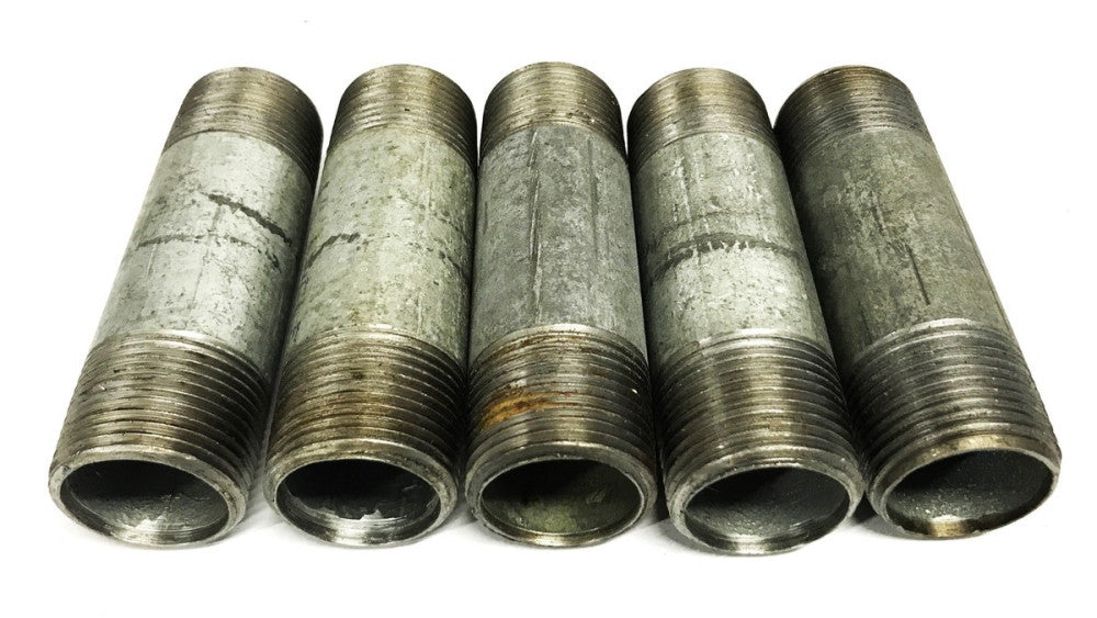 Unbranded 1 inch x 4 inch Galvanized Steel Conduit Nipple [Lot of 5] NOS