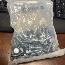 (100) Hex Head Lag Screw: 5/16" Size, 1 1/4 in Lg, Steel, Zinc Plated SHIPS FREE