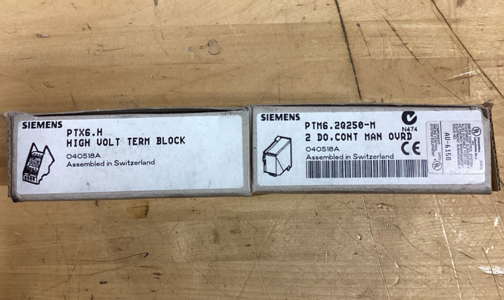 Siemens PTM6.2Q250-M 2 DO CONT MAN OVRD W/ PTX6.H HIGH VOLT TERM BLOCK  C12