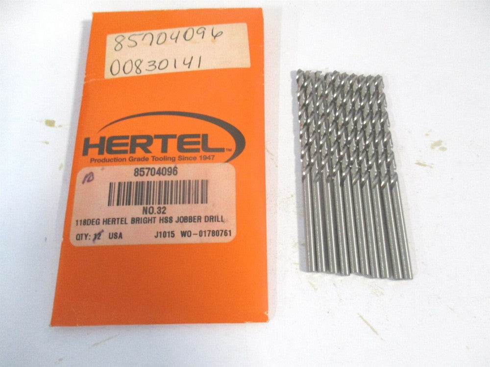 (85705096) #32 118° 1-5/8" x 2-3/4" OAL High Speed Steel Jobber Drill - Qty 10