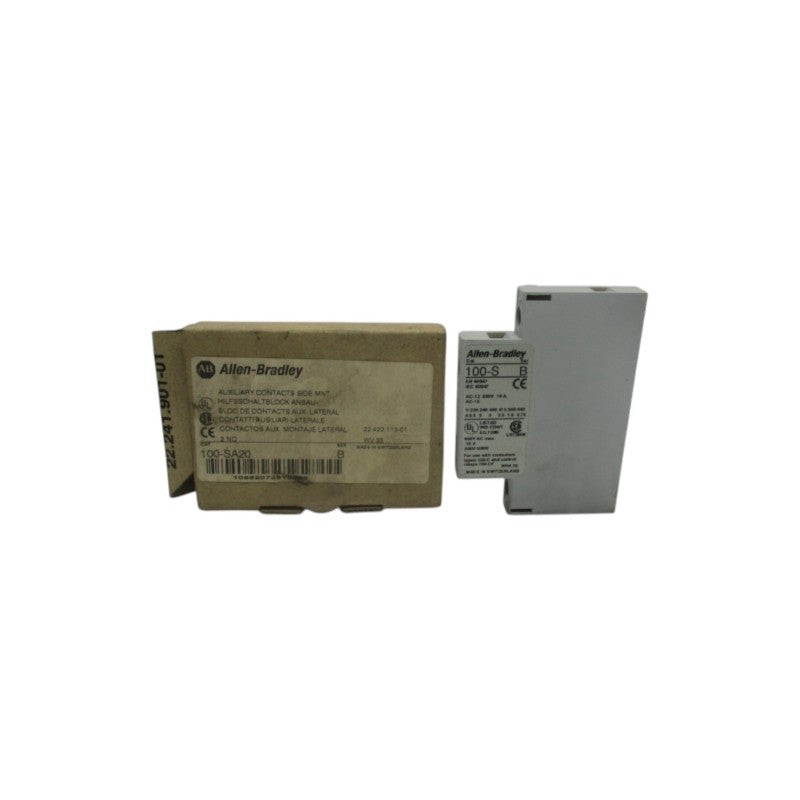 ALLEN BRADLEY 100-SA20 SER.B 600VAC 10A (BR/WH) NSMP
