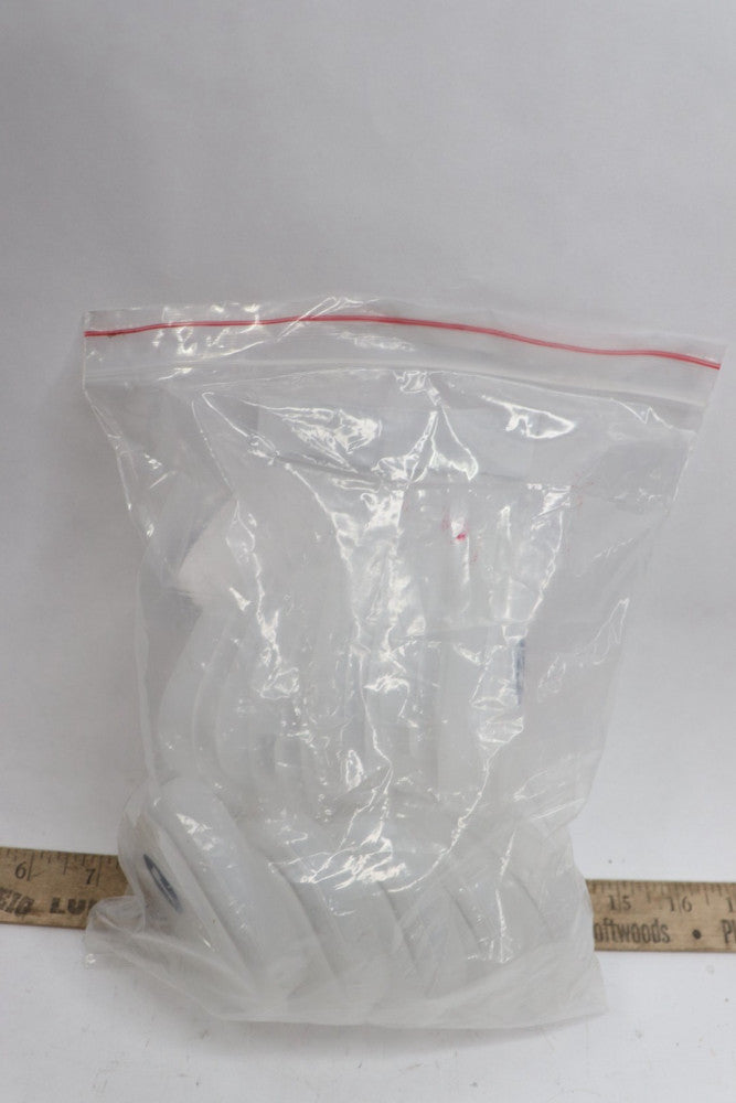 (10-Pk) Reveal Standard Retainer Box w/ Hinged Lid Plastic White 3" W x 2-1/2" L