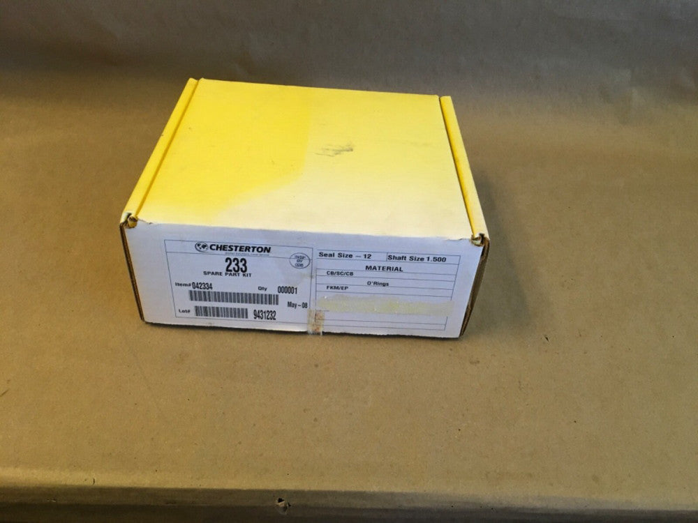 CHESTERTON 233 SPARE PART KIT/042334, Seal Size 12, Shaft Size 1.500  (KB)