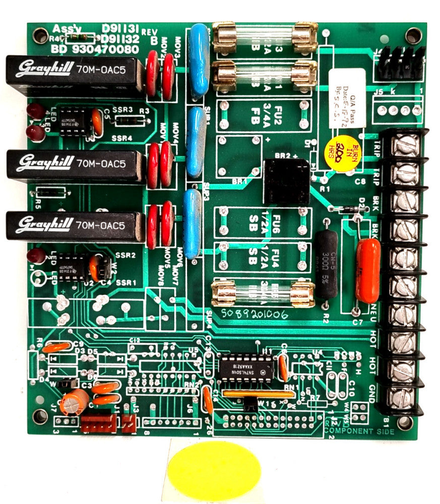 LINEAR/OSCO PCB ASSY D91131 CONTROL BOARD REV. B BD-930470080
