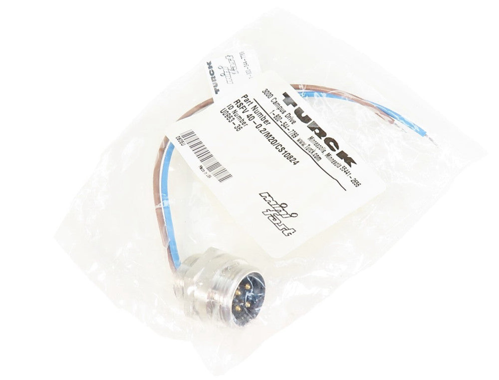 Turck RSFV 40-0.2/M20/CS10824 U0963-36 4-Pin 2-Wire NEW