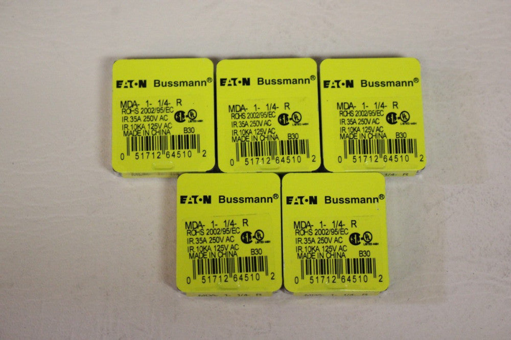 NEW 25 PCS EATON BUSSMANN FUSES MDA - 1 - 1/4 -R