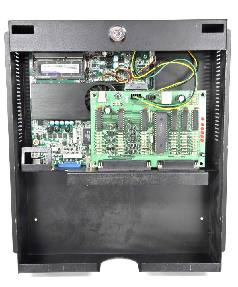 UNBRANDED BLACK METAL CASE W/ BRACKET, COVER, AND CPU BOARDS ***NO KEYS