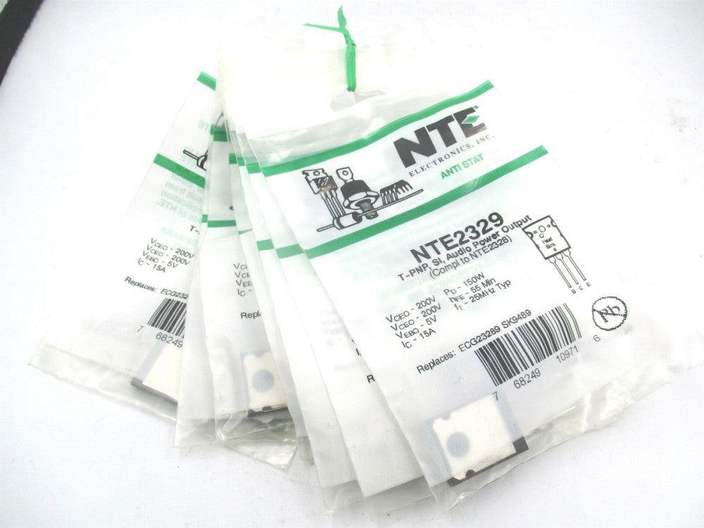 NTE Electronics (NTE2329) 15amp NPN Silicon Complementary Transistor - Lot of 8 
