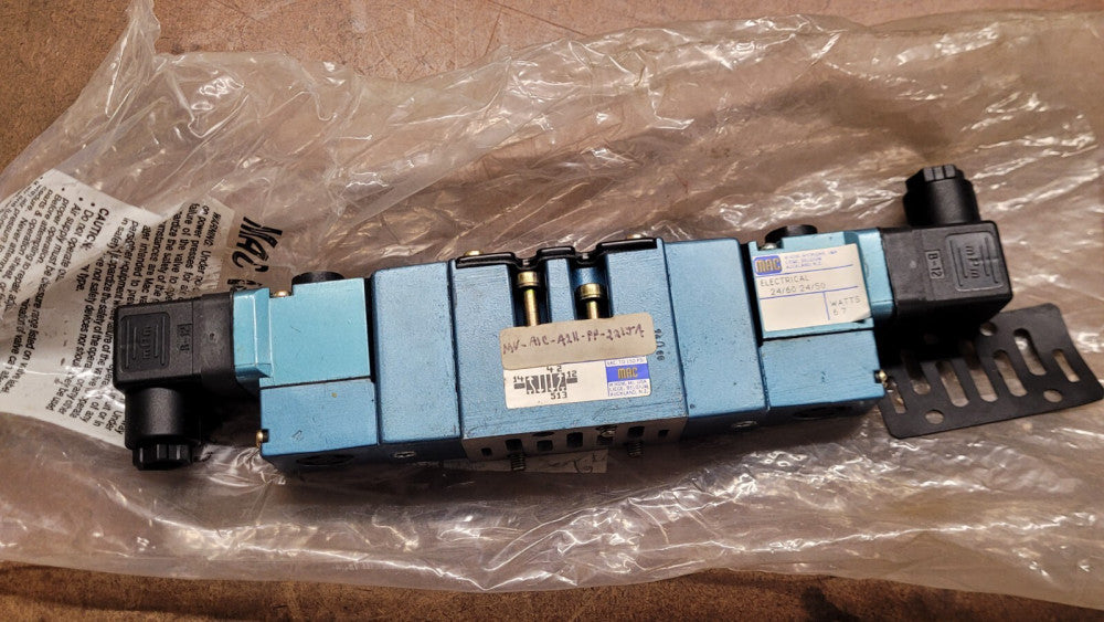 MAC Valves MV-A1C-A1H-PP-221JA Pneumatic Valve 24VAC Solenoid