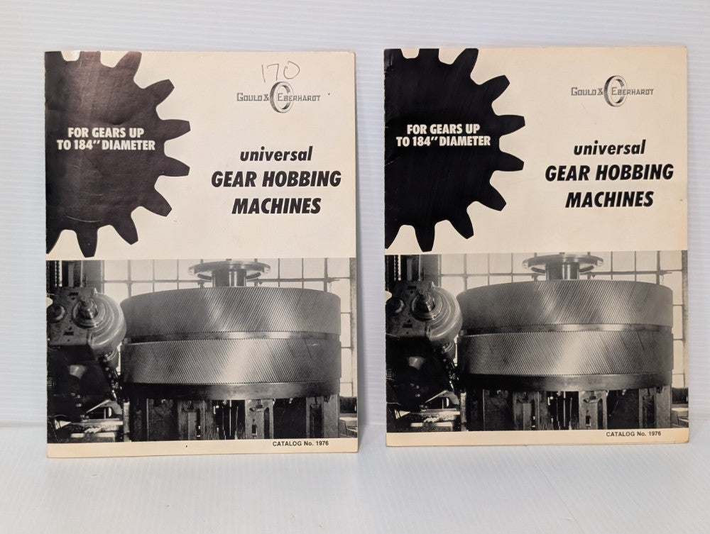 Lot of 2 Gould & Eberhardt Universal Gear Hobbing Machines (up to 184") Manuals