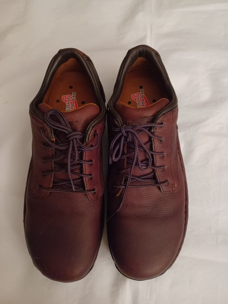Red Wing 6704 Mens 10 D Safety Toe Oxfords Brown Leather Work Shoes Aluminum