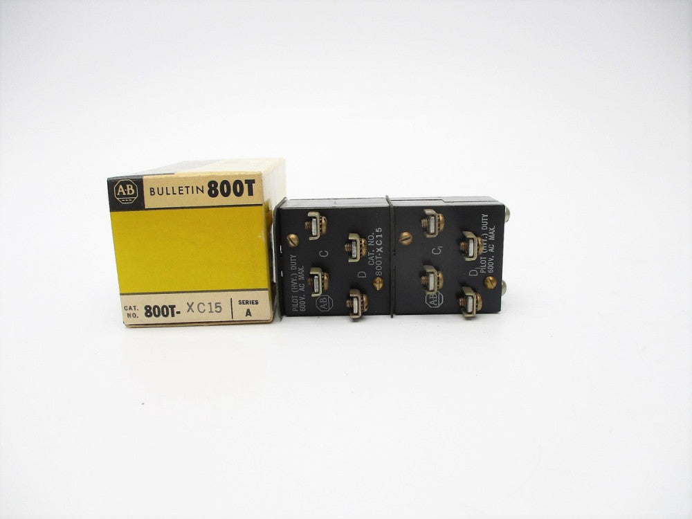 ALLEN BRADLEY 800T-XC15 SER. A 600VAC (BK/YL) NSMP
