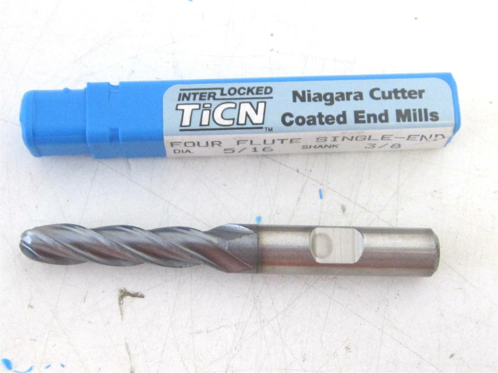 Niagara HSS TiCN 5/16 X 1-3/8 X 3-1/8 X 1-3/8 Single Ball Nose End Mill new