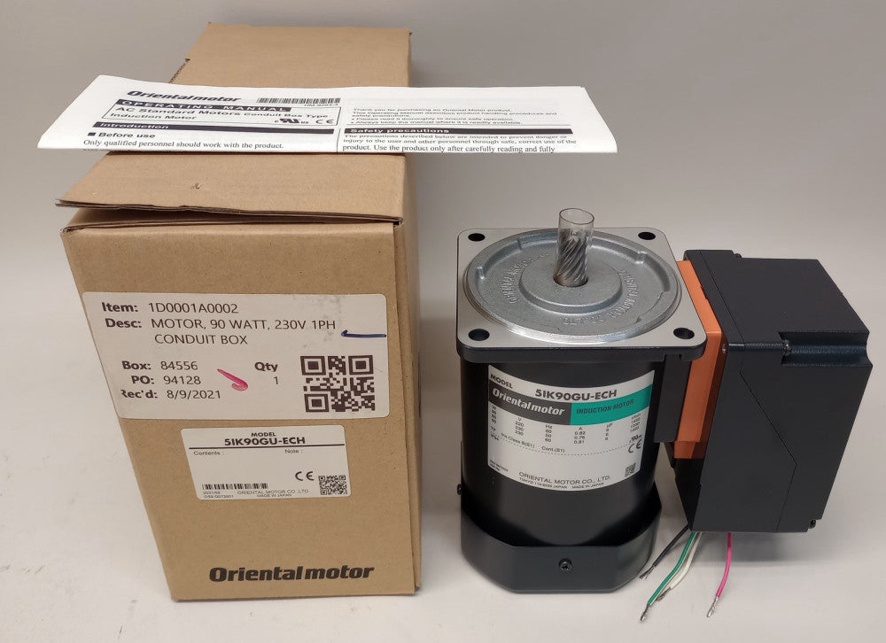 Oriental Motor 5IK90GU-ECH Induction Motor 1D0001A0002 230V 1PH Conduit Box