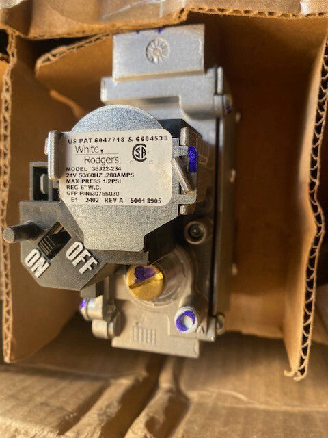 White Rodgers 30755030, Natural Gas Valve 36J22-234B1, 36J22-234 (NEW)