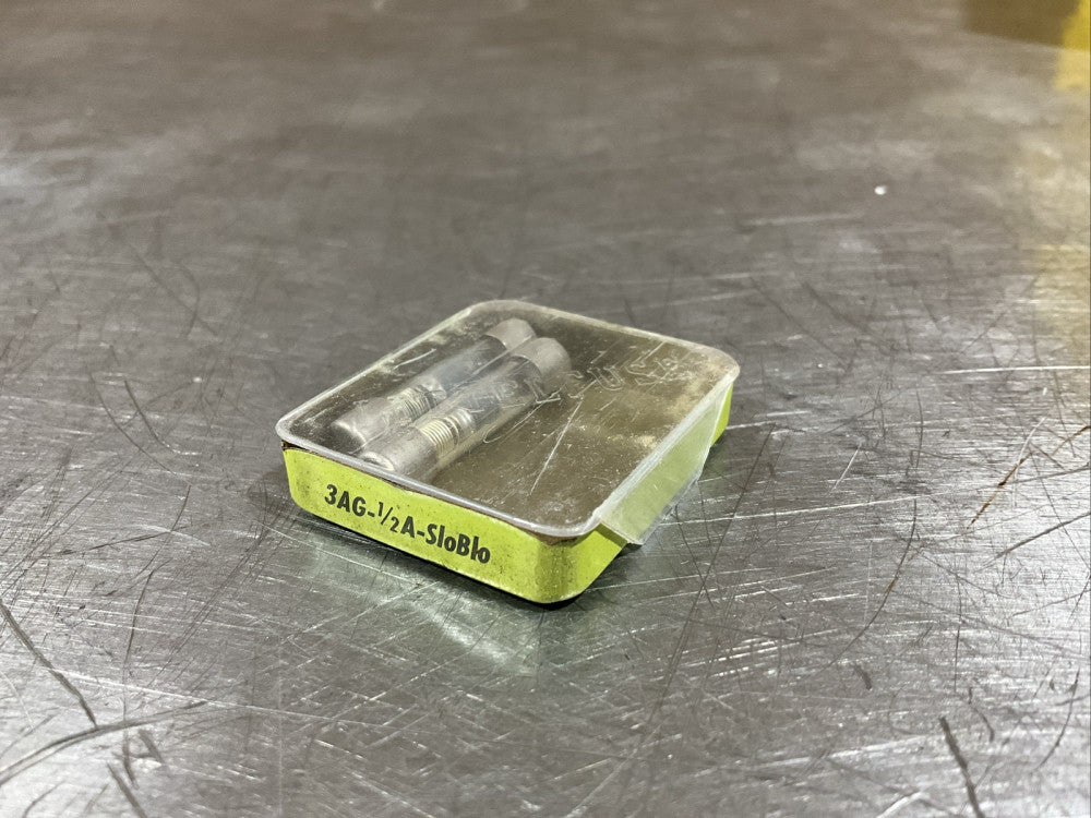 PACK OF 2 LITTELFUSE 3AG-1/2A-SloBlo FUSES Nos Surplus