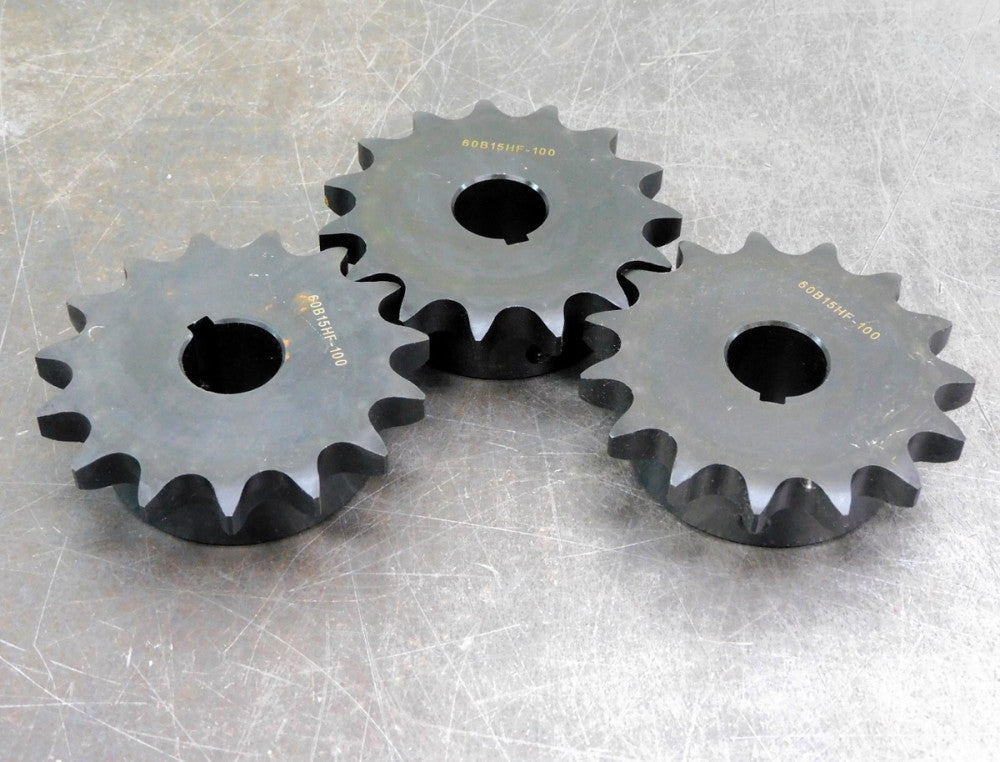 WJB 60B15HF-100 Sprocket 1" bore 15 Teeth RC60 RC 60 Lot of Three (3)