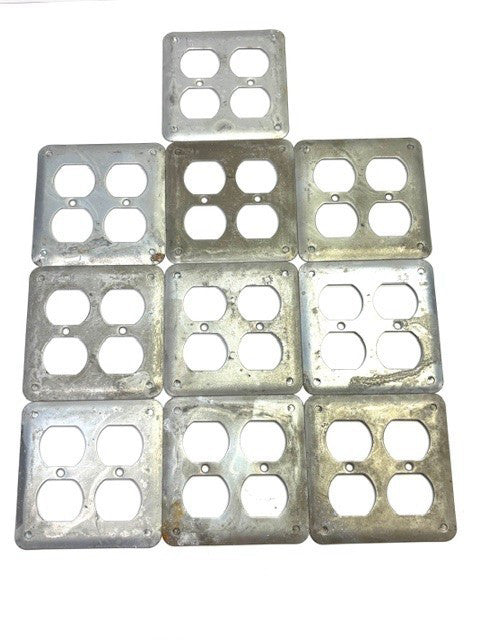 APPLETON STEEL 4" SQUARE OUTLET COVER, LOT OF 10
