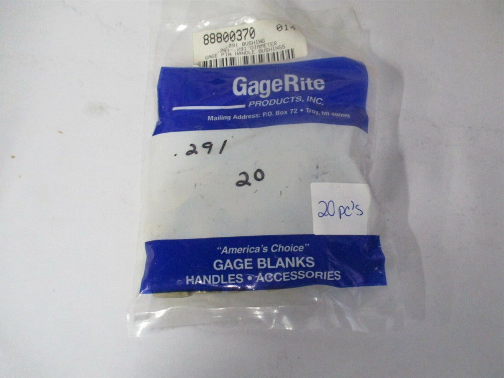 (.291 BUSHING) 0.281 to 0.291 Inch Plug Gage Handle Bushing - Pack of 20