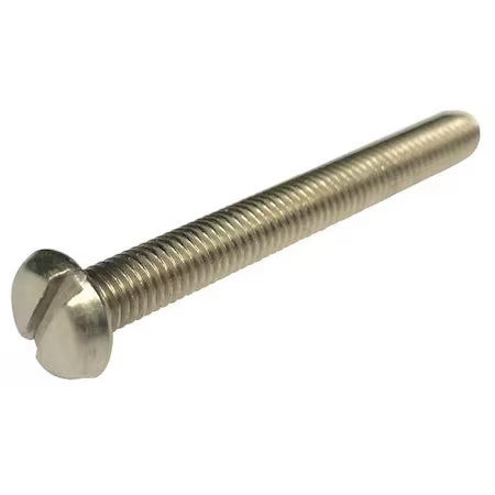 Zoro Select 1Zy39 #10-32 X 1 In Slotted Pan Machine Screw, Plain 18-8 Stainless