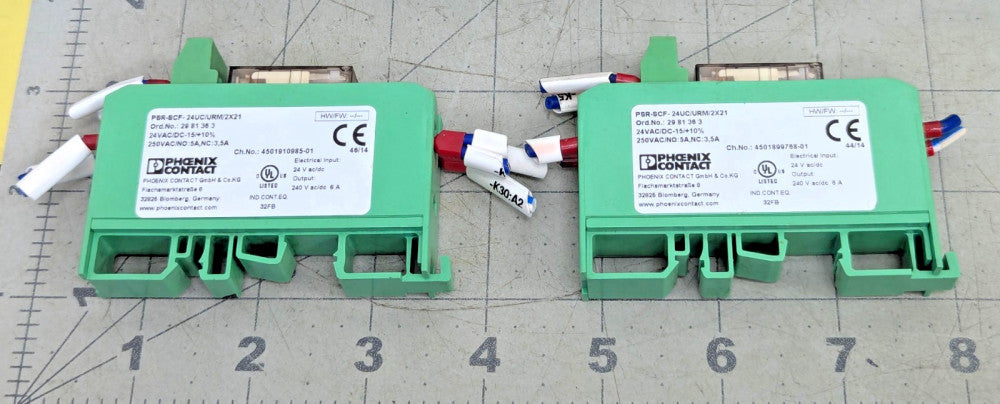 2 Pack Phoenix Contact 2981363 Safety Relay 24VDC 6A WORKING PULL [Z2B7]