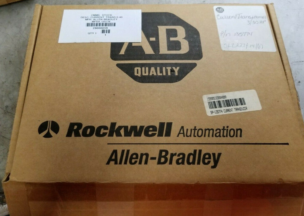 NEW ALLEN BRADLEY 135774 CURRENT TRANSFORMER 3-30 HP 