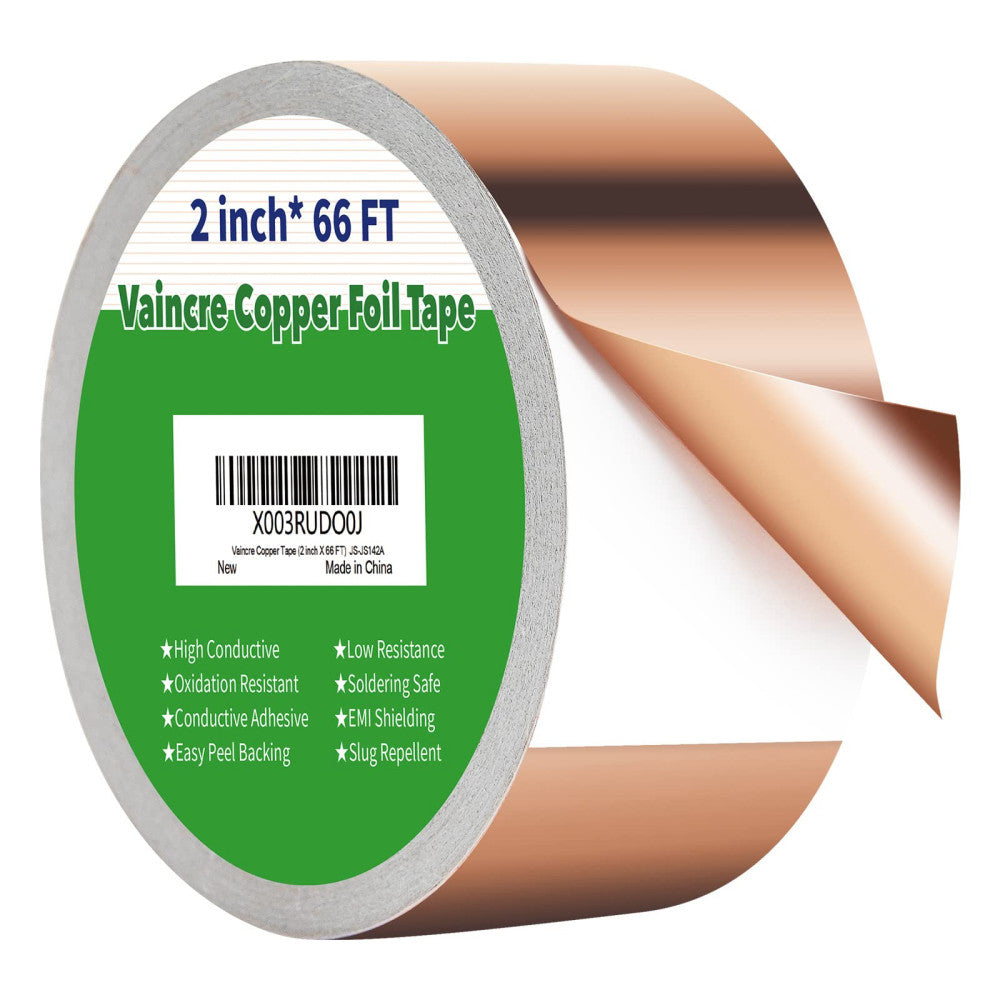 Copper Tape (2inch X 66 FT), Copper Foil Tape with Conductive Adhesive for St...