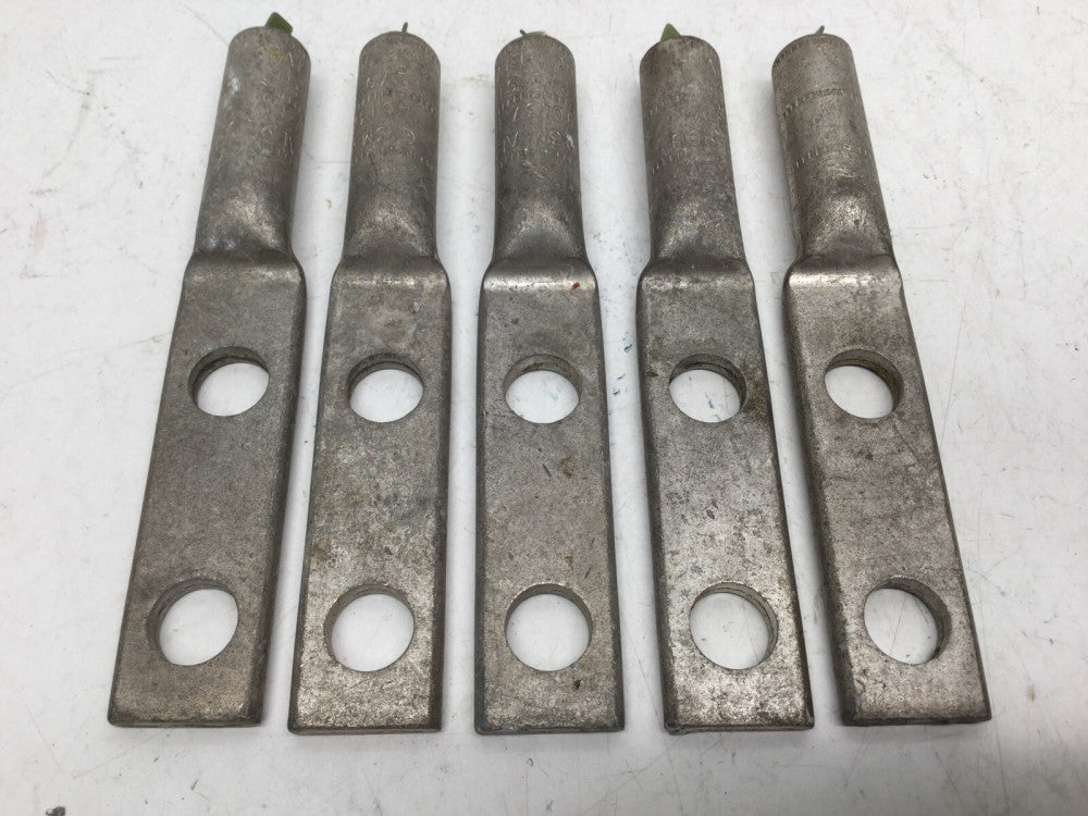 3M 40137 2 Hole Compression Lug BG HV AL9CU 2/0 STR 1/2” OLIVE (5 PACK)
