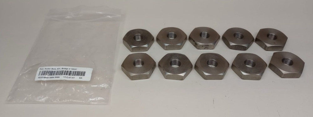 Nut 10037 Used Roller Bolt Nut 3/4"-16 Fine Thread (Pack of 10)