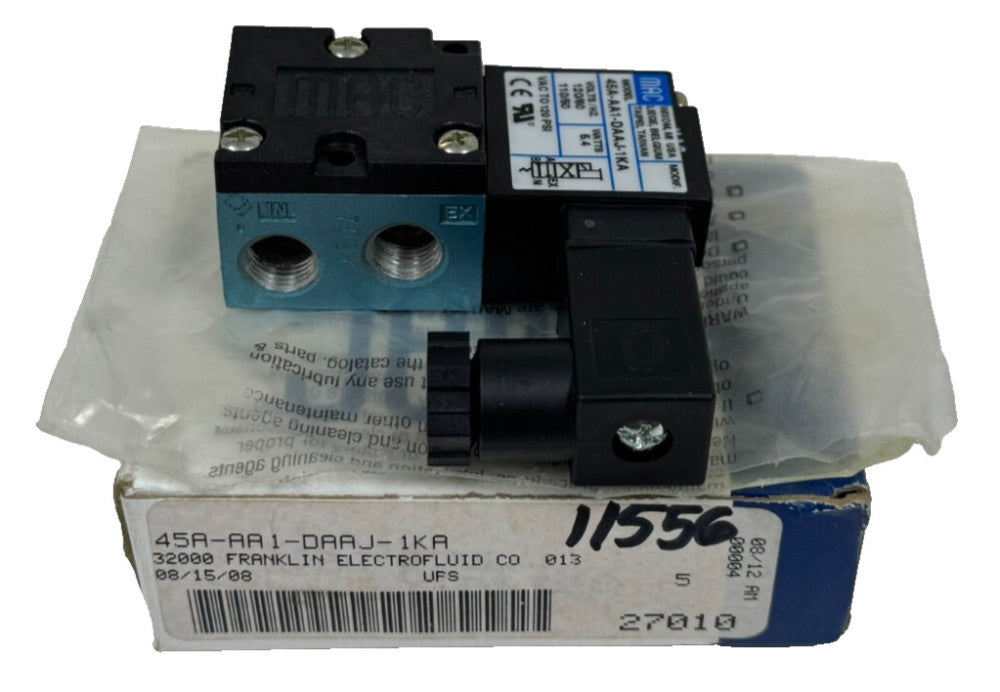 NEW MAC 45A-AA1-DAAJ-1KA SOLENOID VALVE 110-120V 50/60HZ 5.4W