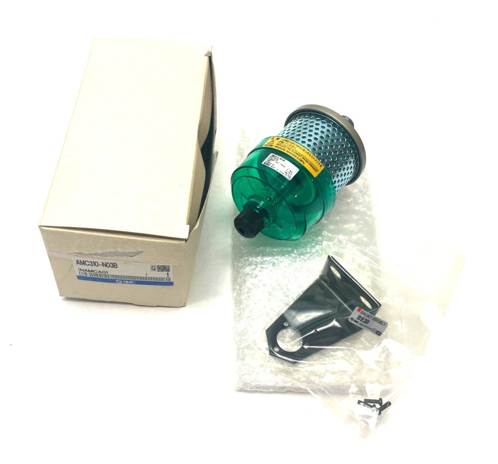 SMC AMC310-N03B Pneumatic Exhaust Cleaner 3/8" NPT W/ Bracket