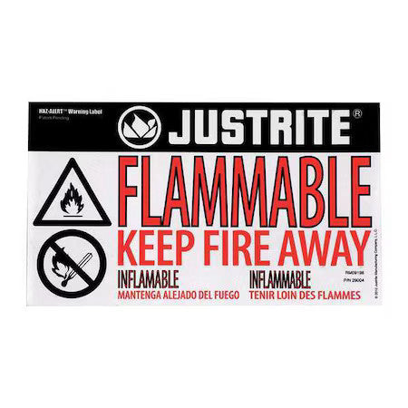 Justrite 29004 Safety Band Label,6 In. H